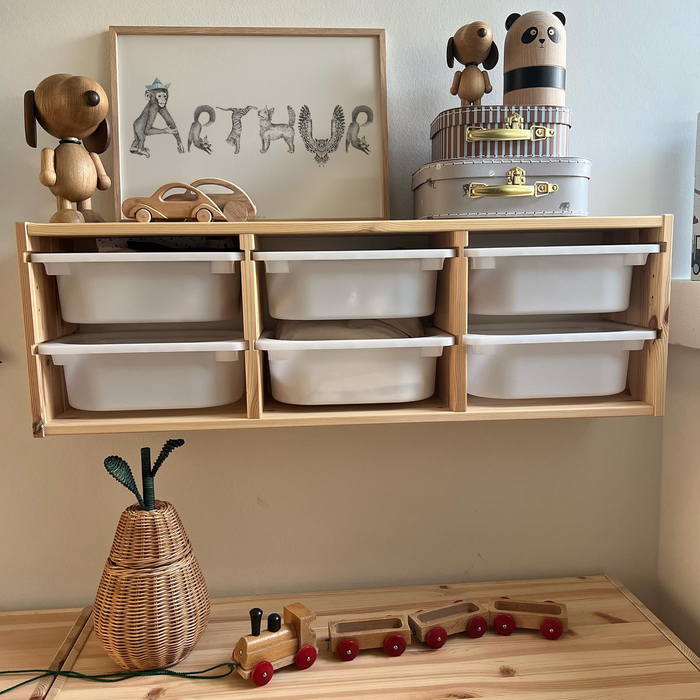 Navneplakat med dyr - Arthur - til børneværelse