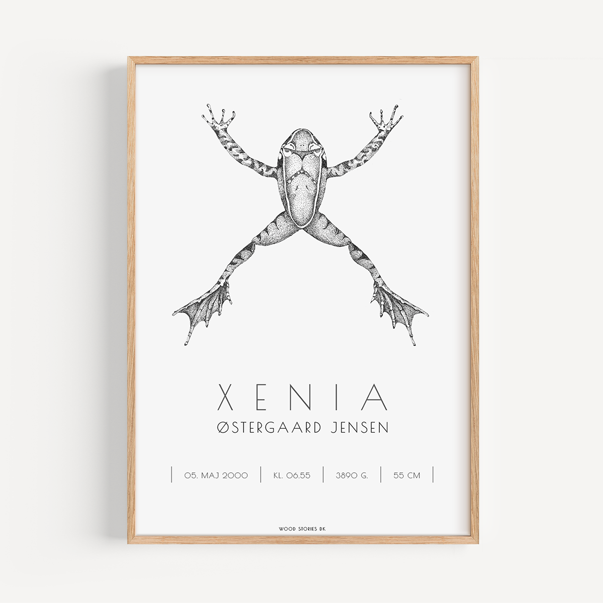 Personlig fødselsplakat - Xenopus - X