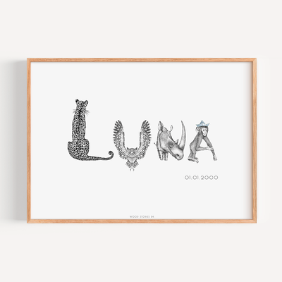 Personlig navneplakat - Luna