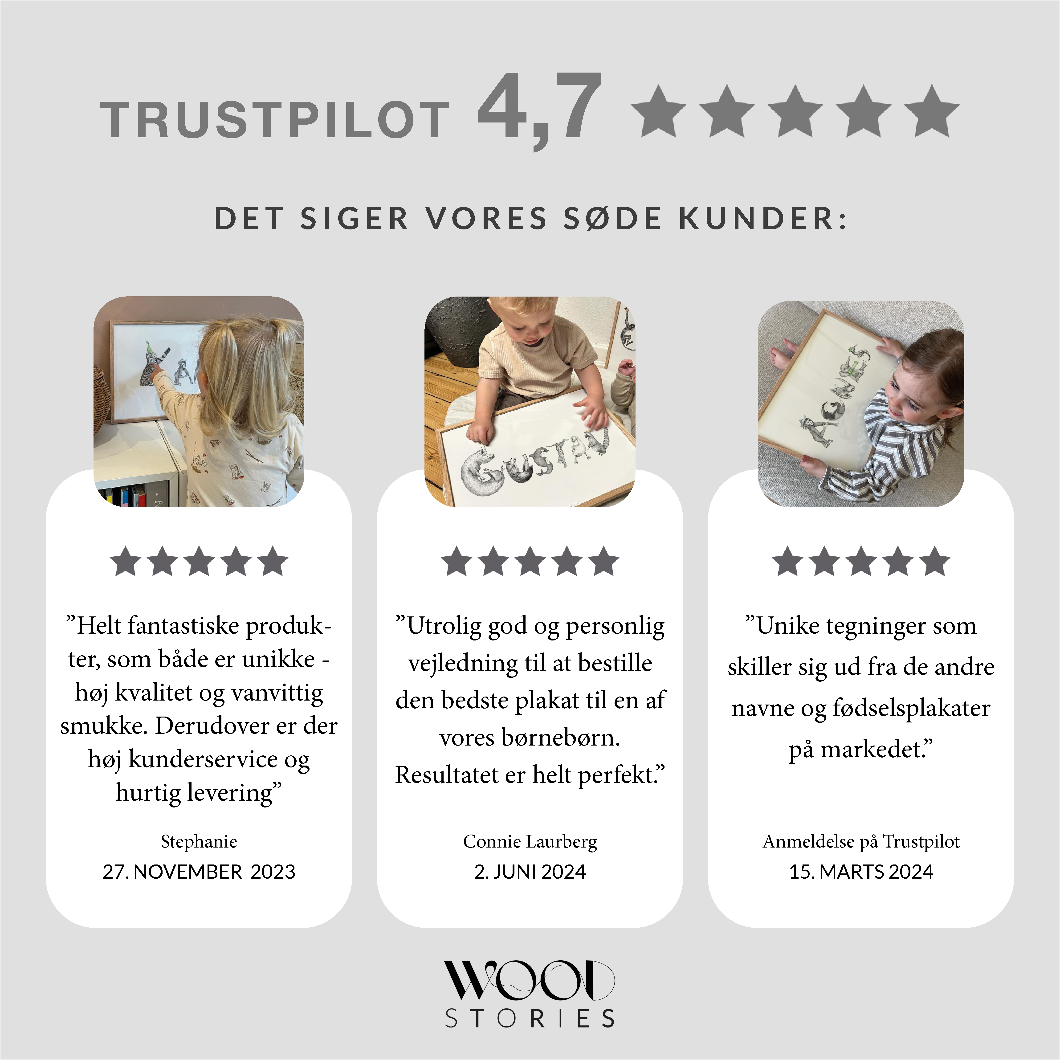 Personlig navneplakat - med håndtegnede illustrationer