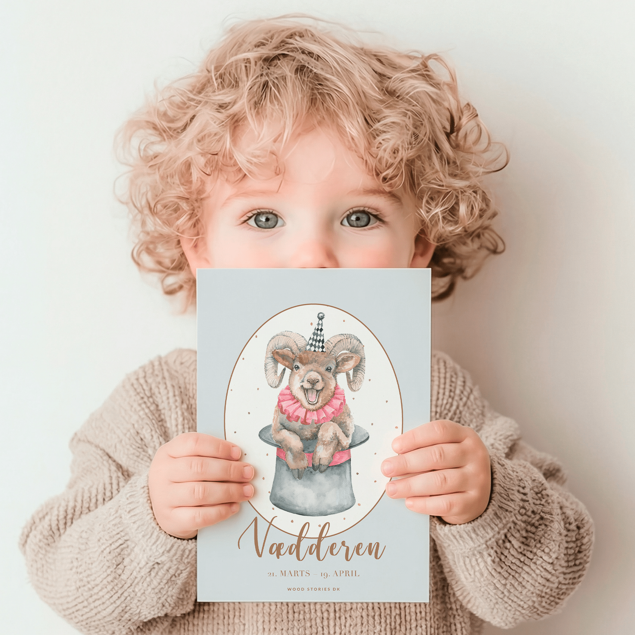 Børneplakat illustration til børneværelse - WOOD STORIES DK